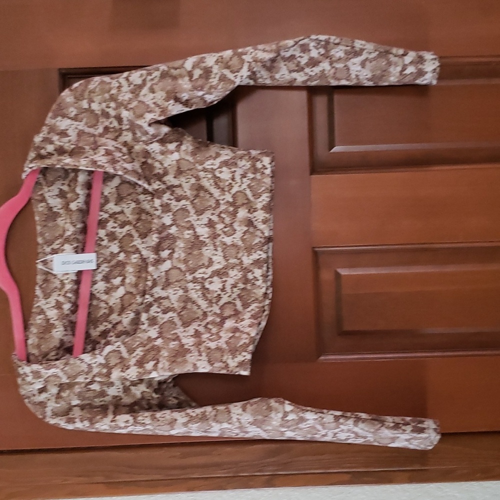 Dos Gardenias snake print swim top